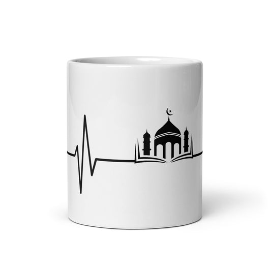 Islamic HeartBeat- White glossy mug