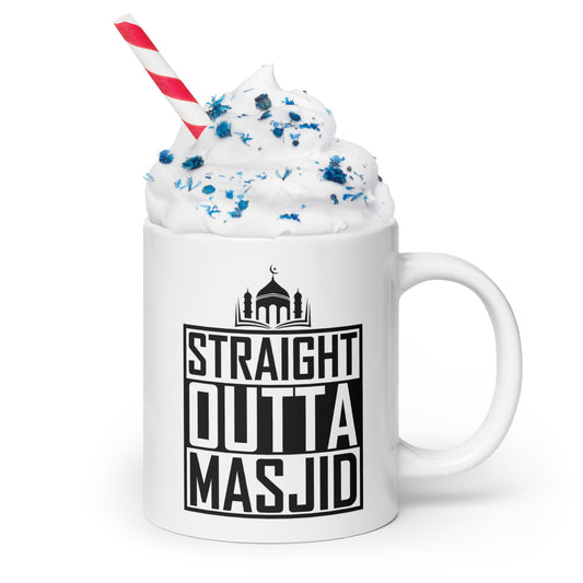 Straight Outta Masjid- White glossy mug